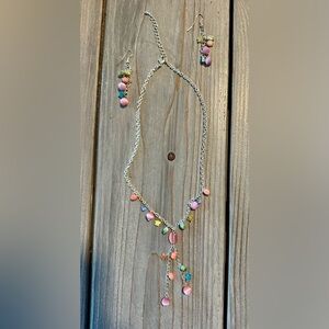 Premier Designs Candy Stars earrings & necklace set Kawaii Soft Girl.